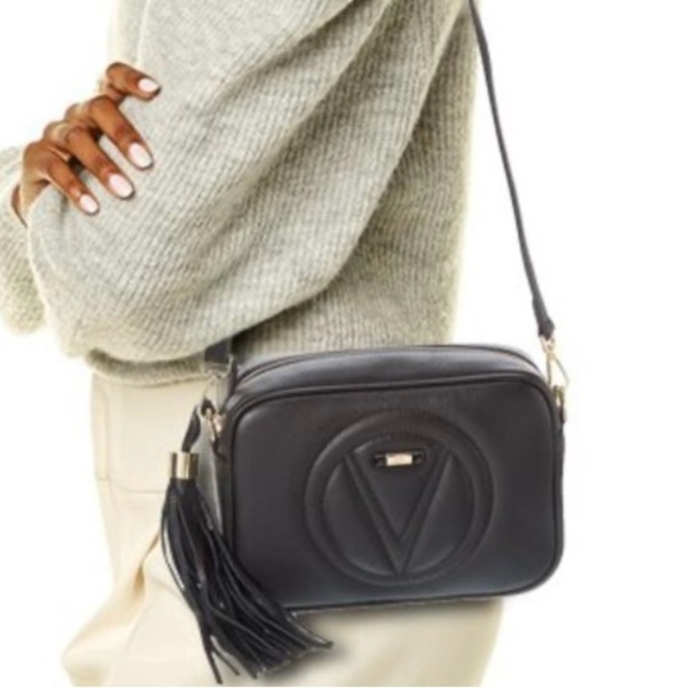 Valentino by Mario Valentino MIA Signature Genuine leather deep blue crossbody
